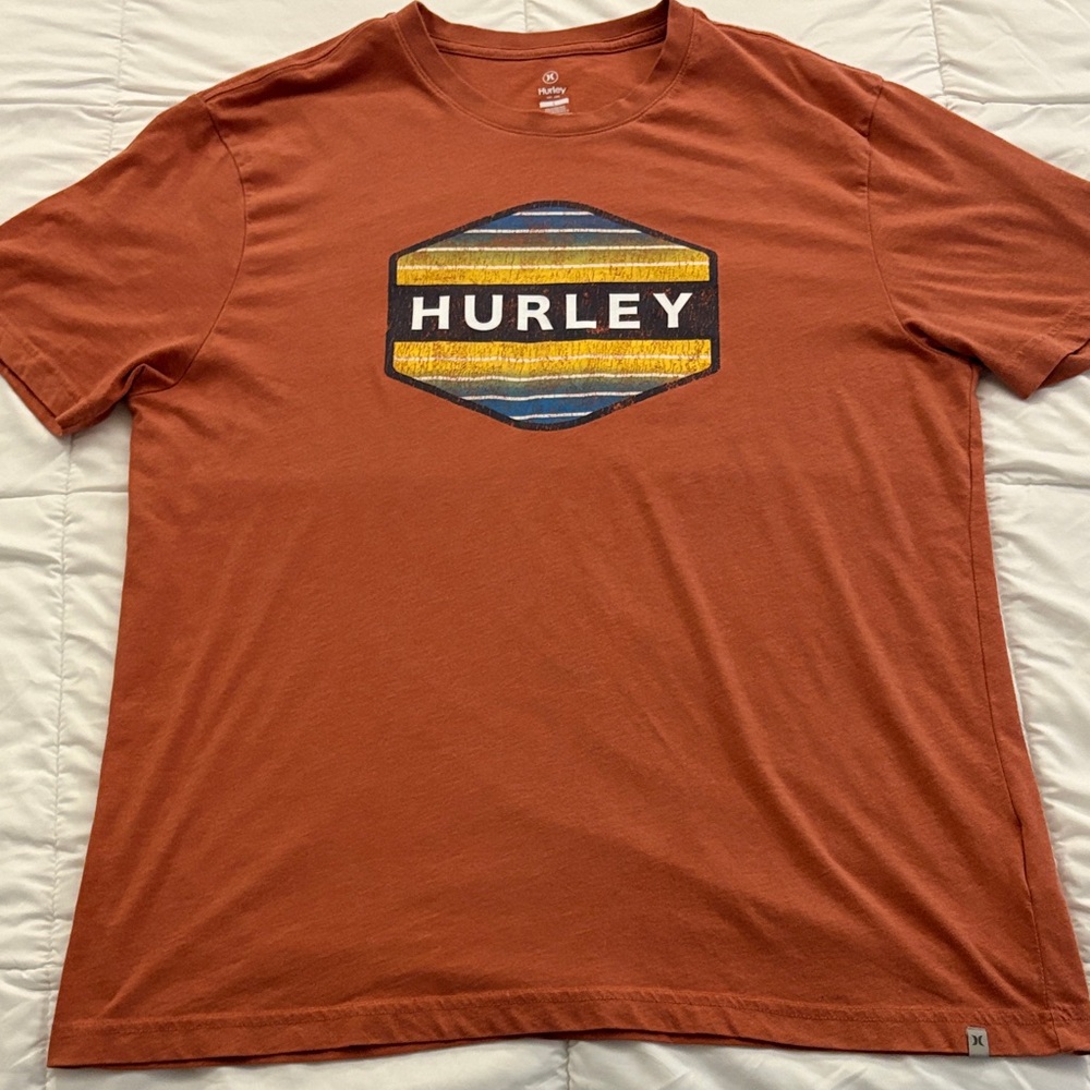 Hurley Men's Orange Graphic Tee